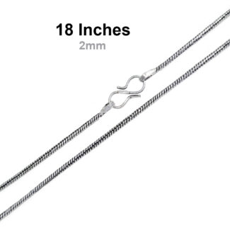 Silver Antique Snake Chain