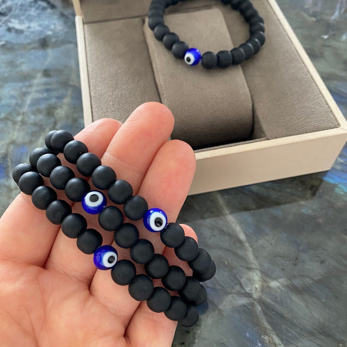 8mm evil eye bracelets