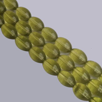 32pcs Crystal Glass Beads imported in size approximately 12x9mm Green Color, Shape Oval