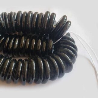 20 beads in approx Loose in Size Approximately 30mm, The Hole size About 3~4mm large , Shape Disc  and Color Black