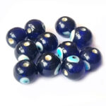 25pcs Round Evil eye beads loose, truly man made in size about 12mm