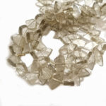 100pcs Gray Moon shape Crystal Glass Beads in size approximately 8x15mm