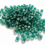 300pcs 4mm Rondelle Teal color Crystal Glass Beads in size approximately 4mm