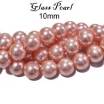 10mm Round, HIGH QUALITY TRIPLE COATED GLASS PEARL BEADS LCD FOR JEWELRY MAKING SOLD PER STRAND ABOUT 30~32 INCHES APPROX 80 BEADS