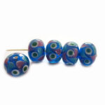 10pcs Pkg. Rondelle Eye in Size approx  12x18mm High quality of artisan lampwork beads diect from Skilled Craftsman