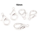 20pcs Pkg. Lobster Claw Clasps for jewelry making Silver Finish in size 16mm