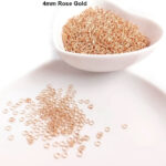 100/Grams Pkg. 4mm Size Jump ring for jewelry making Rose Gold Plating