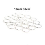 100/Grams Pkg. 10mm Size Jump ring for jewelry making Silver plating