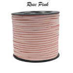 10meters Pkg.Rose Pink Flat Sued Leather for jewelry making in size about 2mm
