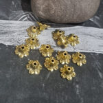 100pcs, 8x5mm Size Oxidized Antique tone bead caps for jewelry making