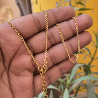 3pcs Pkg. 16"+ 2 " Extention chain, Gold Plated Jewelry Chain Gold 16 Inches