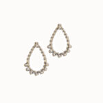 10pcs earring making, silver antiqued drop shape