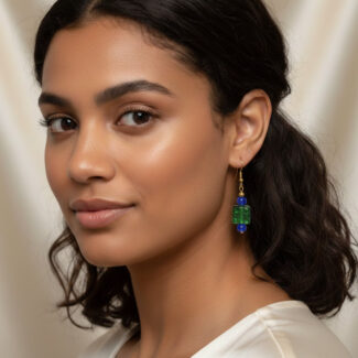 Wholesale Pack of 5 Pairs,  Handmade Glass Beads Earrings – Designer Dangle Earrings for Women
