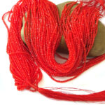 10 line (Strings) Hydro Beads, size 2mm Light Red color