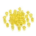 Wholesale 4mm Yellow Bi-Cone Crystal Beads (7200 pcs / 50 Gross) – Faceted Glass Spacer Beads for Jewellery Making