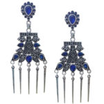 Oxidized  Multicolor Stone Traditional Jhumka Earrings | Boho Tribal Ethnic Earrings for Women
