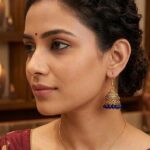 Oxidized Silver Multicolor Stone Jhumka Earrings – Traditional Indian Ethnic Drop Earrings