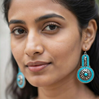 Boho Ethnic Statement Earrings for Women | Oxidized Tribal Dangle Earrings | Handmade Fashion Jewelry