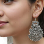 Boho Ethnic Statement Earrings for Women | Oxidized Tribal Dangle Earrings | Handmade Fashion Jewelry