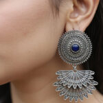 Boho Ethnic Statement Earrings for Women | Oxidized Tribal Dangle Earrings | Handmade Fashion Jewelry