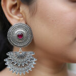 Boho Ethnic Statement Earrings for Women | Oxidized Tribal Dangle Earrings | Handmade Fashion Jewelry