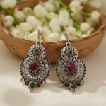 Oxidized Silver Fashion Earring, Sold Per Pair Pack. In size approx 25x40mm