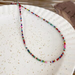 Multi glass seed beads 11/0 size, necklace simple wholesale offer, size 17 inches long